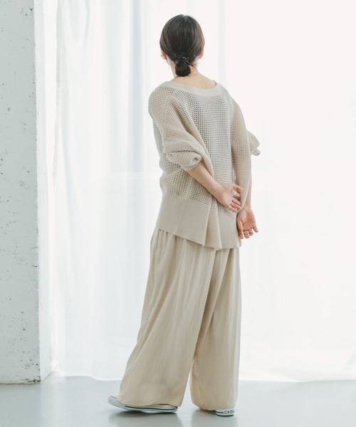 ITEMS URBANRESEARCH(アイテムズ アーバンリサーチ)の「カッセンフレアイージーパンツ(その他パンツ・レディース・グレー系その他/ブラック/ブラウン系その他・FREE)」の7枚目の写真