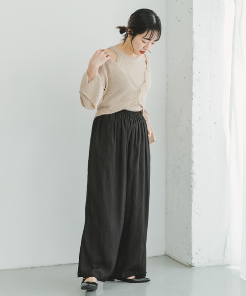 ITEMS URBANRESEARCH(アイテムズ アーバンリサーチ)の「カッセンフレアイージーパンツ(その他パンツ・レディース・グレー系その他/ブラック/ブラウン系その他・FREE)」の12枚目の写真