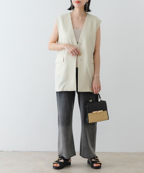 RODE SKO（ロデスコ）の「ラタン風フラップショルダーバッグ（ショルダーバッグ・レディース・ブラック/キャメル・ONE）」の16枚目の写真