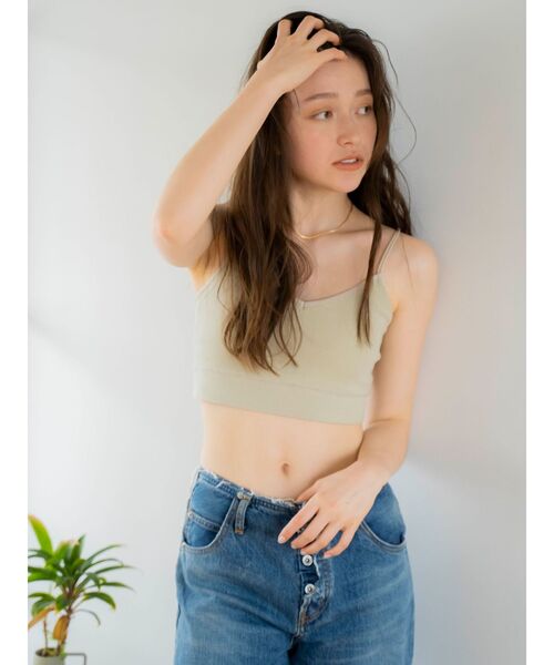 Ungrid(アングリッド)の「ダブルストラップブラトップ(キャミソール・レディース・ヘザーグレー/ブラック/オフホワイト・FREE)」の11枚目の写真