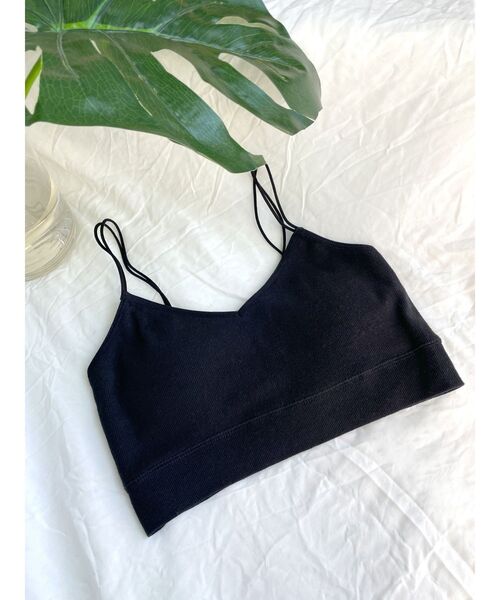 Ungrid(アングリッド)の「ダブルストラップブラトップ(キャミソール・レディース・ヘザーグレー/ブラック/オフホワイト・FREE)」の18枚目の写真