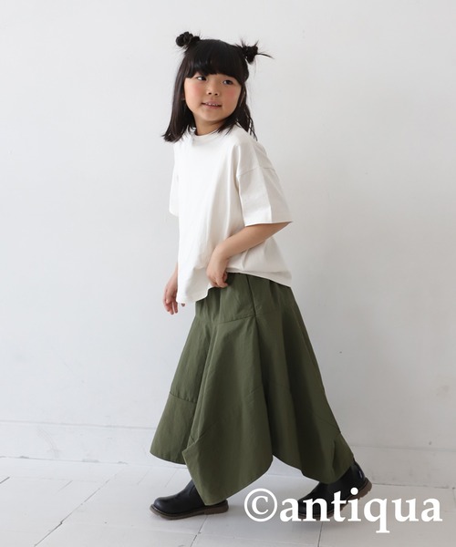 antiqua（アンティカ）の「クルーネック半袖Tシャツ（Tシャツ/カットソー・キッズ・イエロー/ネイビー/ブラック/オフホワイト/杢グレー/ピンク・130/110/120）」の20枚目の写真