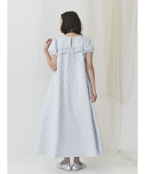 merry jenny（メリージェニー）の「ジャガードパフスリーブワンピース（ワンピース・レディース・オフホワイト/ブルー/ブラック・FREE）」の7枚目の写真