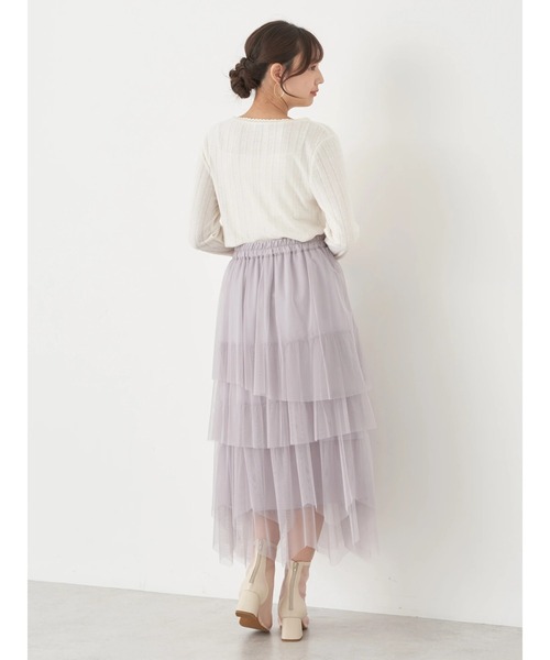 earth music&ecology（アースミュージックアンドエコロジー）の「アイレットジャガードタイトプルオーバー（Tシャツ/カットソー・レディース・ブルー/杢グレー/アイボリー/レッド・FREE）」の17枚目の写真