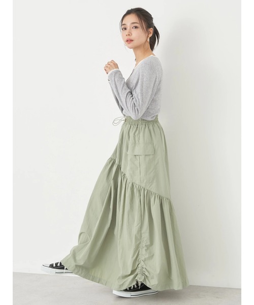 earth music&ecology（アースミュージックアンドエコロジー）の「アイレットジャガードタイトプルオーバー（Tシャツ/カットソー・レディース・ブルー/杢グレー/アイボリー/レッド・FREE）」の19枚目の写真