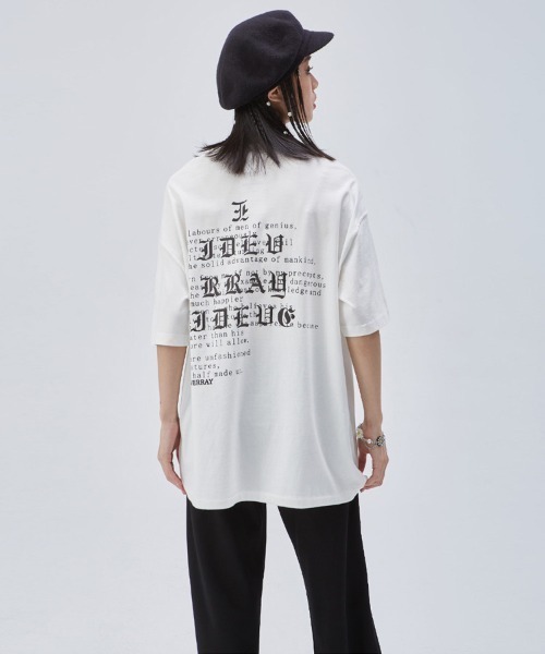 Ressaca(レサーカ)の「オーバーサイズ オールドイングリッシュ バックプリントTシャツ(Tシャツ/カットソー・メンズ・ブラック/ホワイト・M/S/XXL/XL/L)」の6枚目の写真