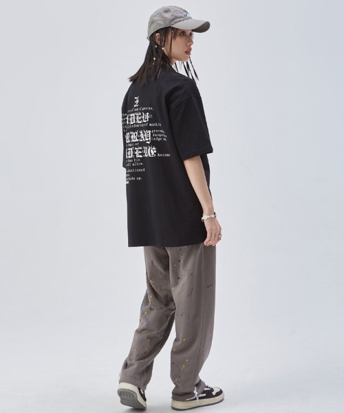 Ressaca(レサーカ)の「オーバーサイズ オールドイングリッシュ バックプリントTシャツ(Tシャツ/カットソー・メンズ・ブラック/ホワイト・M/S/XXL/XL/L)」の13枚目の写真