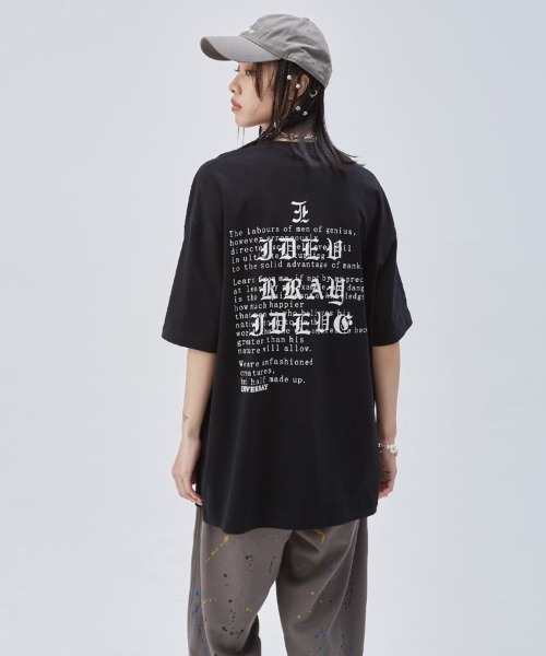 Ressaca(レサーカ)の「オーバーサイズ オールドイングリッシュ バックプリントTシャツ(Tシャツ/カットソー・メンズ・ブラック/ホワイト・M/S/XXL/XL/L)」の16枚目の写真