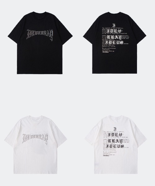 Ressaca(レサーカ)の「オーバーサイズ オールドイングリッシュ バックプリントTシャツ(Tシャツ/カットソー・メンズ・ブラック/ホワイト・M/S/XXL/XL/L)」の9枚目の写真
