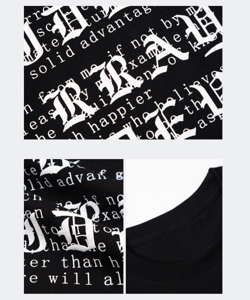 Ressaca(レサーカ)の「オーバーサイズ オールドイングリッシュ バックプリントTシャツ(Tシャツ/カットソー・メンズ・ブラック/ホワイト・M/S/XXL/XL/L)」の8枚目の写真