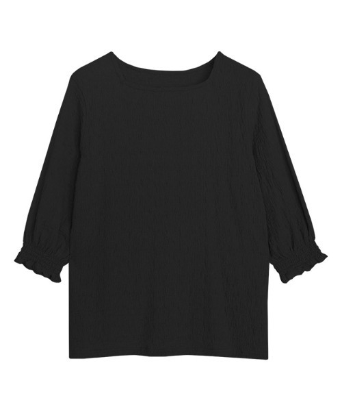 Pierrot(ピエロ)の「スクエアネックふくれジャカードカットソー(Tシャツ/カットソー・レディース・ブラック/グリーン/ラベンダー/オフホワイト・M/L)」の22枚目の写真