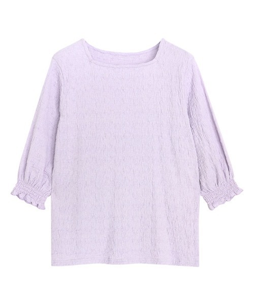 Pierrot(ピエロ)の「スクエアネックふくれジャカードカットソー(Tシャツ/カットソー・レディース・ブラック/グリーン/ラベンダー/オフホワイト・M/L)」の19枚目の写真