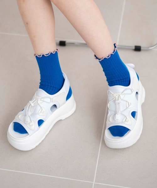 WEGO(ウィゴー)の「WEGO/ボリュームスポーツサンダル(サンダル・レディース・ブラック/その他1/ホワイト・MEDIUM/LARGE)」の5枚目の写真