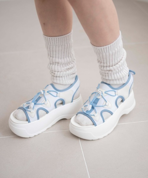 WEGO(ウィゴー)の「WEGO/ボリュームスポーツサンダル(サンダル・レディース・ブラック/その他1/ホワイト・MEDIUM/LARGE)」の10枚目の写真