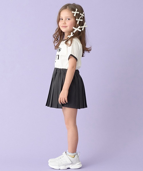 Lycee mine(リセマイン)の「【型崩れしないやわらかコットン】フロッキープリントリンガーTシャツ(Tシャツ/カットソー・キッズ・オフホワイト/トップグレー/ブラック/ライトベージュ・100cm/110cm/120cm/130cm/140cm/150cm)」の20枚目の写真