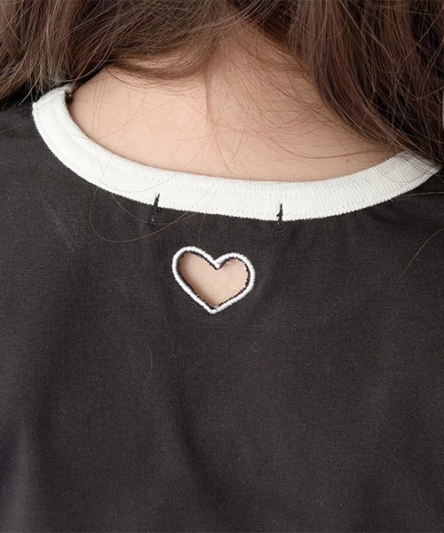 Lycee mine(リセマイン)の「【型崩れしないやわらかコットン】フロッキープリントリンガーTシャツ(Tシャツ/カットソー・キッズ・オフホワイト/トップグレー/ブラック/ライトベージュ・100cm/110cm/120cm/130cm/140cm/150cm)」の18枚目の写真