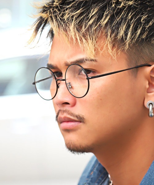 LUXSTYLE（ラグスタイル）の「ラウンドサングラス（サングラス・メンズ・ライトパープル/ゴールド/スモーク/ライトブルー/ライトピンク/ライトブラウン/シルバー/ブラック・FREE）」の2枚目の写真