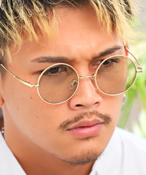 LUXSTYLE（ラグスタイル）の「ラウンドサングラス（サングラス・メンズ・ライトパープル/ゴールド/スモーク/ライトブルー/ライトピンク/ライトブラウン/シルバー/ブラック・FREE）」の9枚目の写真