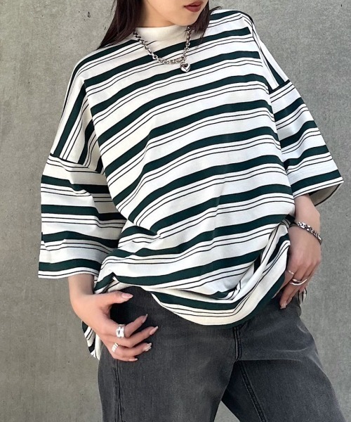 PAGEBOY（ページボーイ）の「WEB限定アイテム/ダッドルーズT（Tシャツ/カットソー・レディース・グレー/オフホワイト/ピンク/マルチ/ブラック・FREE）」の17枚目の写真