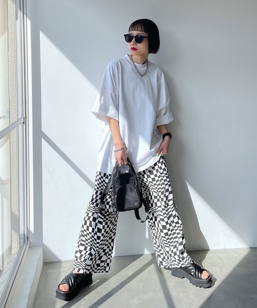 PAGEBOY（ページボーイ）の「WEB限定アイテム/ダッドルーズT（Tシャツ/カットソー・レディース・グレー/オフホワイト/ピンク/マルチ/ブラック・FREE）」の6枚目の写真