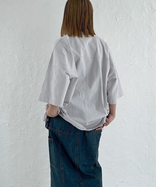 PAGEBOY（ページボーイ）の「WEB限定アイテム/ダッドルーズT（Tシャツ/カットソー・レディース・グレー/オフホワイト/ピンク/マルチ/ブラック・FREE）」の15枚目の写真