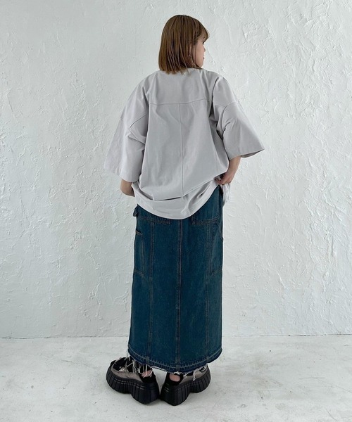 PAGEBOY（ページボーイ）の「WEB限定アイテム/ダッドルーズT（Tシャツ/カットソー・レディース・グレー/オフホワイト/ピンク/マルチ/ブラック・FREE）」の16枚目の写真