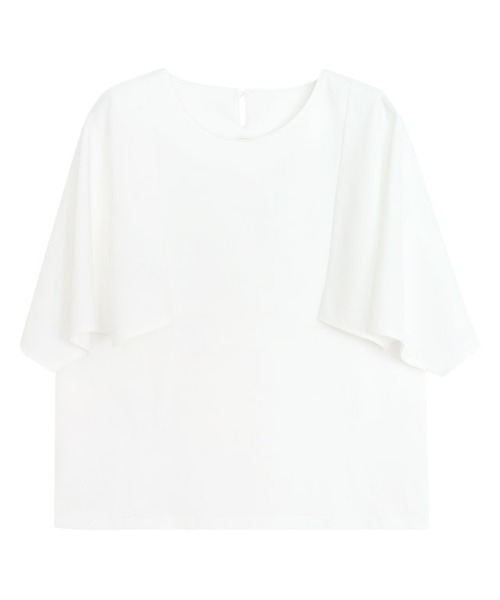 Pierrot(ピエロ)の「ハンカチスリーブカットソー(Tシャツ/カットソー・レディース・ネイビー/オフホワイト/ブラック・L/M)」の17枚目の写真