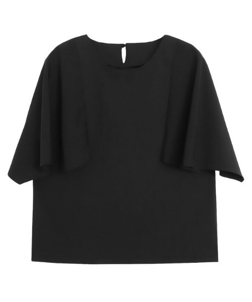 Pierrot(ピエロ)の「ハンカチスリーブカットソー(Tシャツ/カットソー・レディース・ネイビー/オフホワイト/ブラック・L/M)」の12枚目の写真