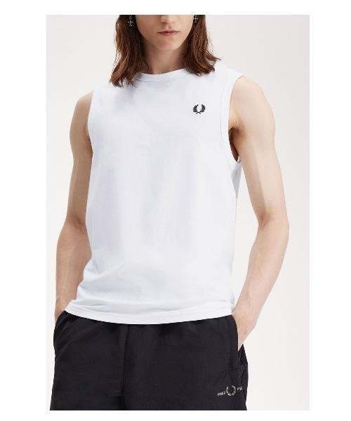 FRED PERRY(フレッドペリー)の「Crew Neck Tank(タンクトップ・メンズ・ホワイト・L/M/S)」の4枚目の写真