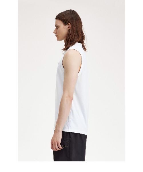 FRED PERRY(フレッドペリー)の「Crew Neck Tank(タンクトップ・メンズ・ホワイト・L/M/S)」の6枚目の写真