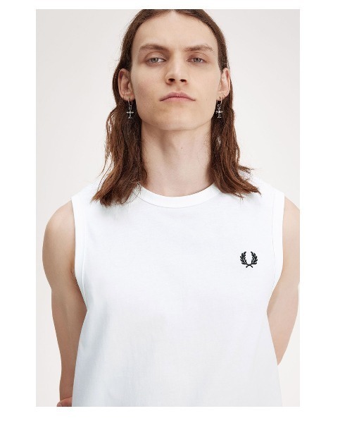 FRED PERRY(フレッドペリー)の「Crew Neck Tank(タンクトップ・メンズ・ホワイト・L/M/S)」の13枚目の写真
