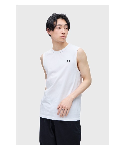 FRED PERRY(フレッドペリー)の「Crew Neck Tank(タンクトップ・メンズ・ホワイト・L/M/S)」の9枚目の写真