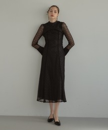 セール】shrink pleats fit dress / シュリンクプリーツフィットドレス