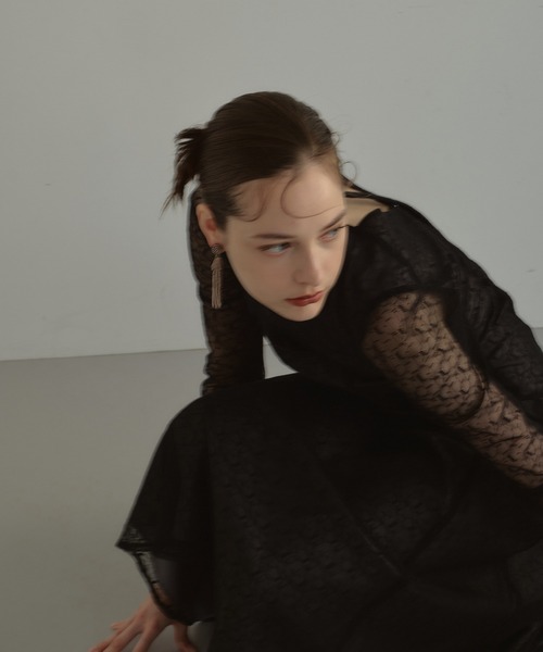 ANDRESD(アンドレスド)の「バックオープンジオメトリックドレス / back open geometric dress(ドレス・レディース・イエロー/グレー/オリーブ/ブラウン/ブラック・S/M/L)」の10枚目の写真