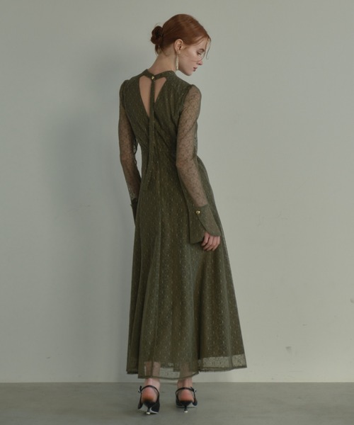 ANDRESD(アンドレスド)の「バックオープンジオメトリックドレス / back open geometric dress(ドレス・レディース・イエロー/グレー/オリーブ/ブラウン/ブラック・S/M/L)」の21枚目の写真