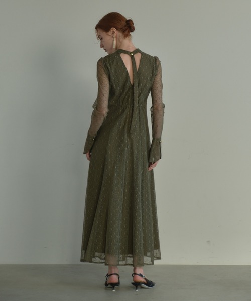 ANDRESD(アンドレスド)の「バックオープンジオメトリックドレス / back open geometric dress(ドレス・レディース・イエロー/グレー/オリーブ/ブラウン/ブラック・S/M/L)」の16枚目の写真