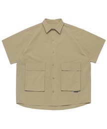 aimoha outdoor ユニセックス ビッグシルエット フラップポケットシャツ