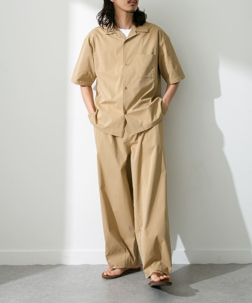 URBAN RESEARCH Sonny Label（アーバンリサーチサニーレーベル）の「『吸水速乾/接触冷感/イージーケア』マルチ機能オープンカラーショートスリーブシャツ（シャツ/ブラウス・メンズ・ブラック/ベージュ/カーキ・MEDIUM/LARGE）」の6枚目の写真