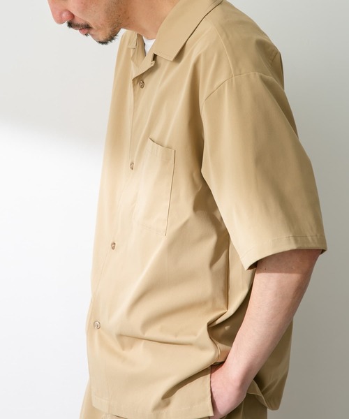 URBAN RESEARCH Sonny Label（アーバンリサーチサニーレーベル）の「『吸水速乾/接触冷感/イージーケア』マルチ機能オープンカラーショートスリーブシャツ（シャツ/ブラウス・メンズ・ブラック/ベージュ/カーキ・MEDIUM/LARGE）」の8枚目の写真