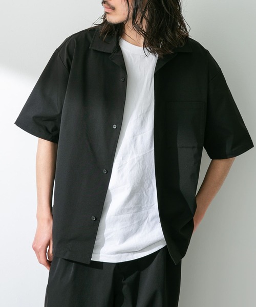 URBAN RESEARCH Sonny Label（アーバンリサーチサニーレーベル）の「『吸水速乾/接触冷感/イージーケア』マルチ機能オープンカラーショートスリーブシャツ（シャツ/ブラウス・メンズ・ブラック/ベージュ/カーキ・MEDIUM/LARGE）」の13枚目の写真