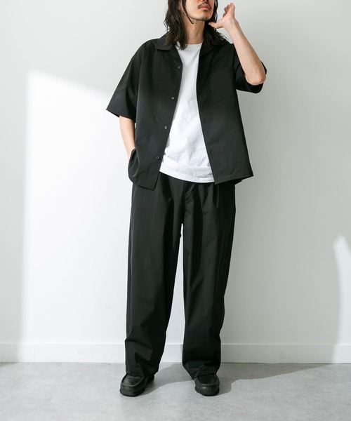 URBAN RESEARCH Sonny Label（アーバンリサーチサニーレーベル）の「『吸水速乾/接触冷感/イージーケア』マルチ機能オープンカラーショートスリーブシャツ（シャツ/ブラウス・メンズ・ブラック/ベージュ/カーキ・MEDIUM/LARGE）」の15枚目の写真