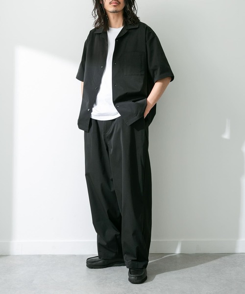 URBAN RESEARCH Sonny Label（アーバンリサーチサニーレーベル）の「『吸水速乾/接触冷感/イージーケア』マルチ機能オープンカラーショートスリーブシャツ（シャツ/ブラウス・メンズ・ブラック/ベージュ/カーキ・MEDIUM/LARGE）」の16枚目の写真