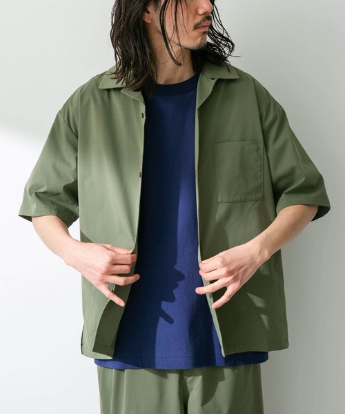 URBAN RESEARCH Sonny Label（アーバンリサーチサニーレーベル）の「『吸水速乾/接触冷感/イージーケア』マルチ機能オープンカラーショートスリーブシャツ（シャツ/ブラウス・メンズ・ブラック/ベージュ/カーキ・MEDIUM/LARGE）」の22枚目の写真