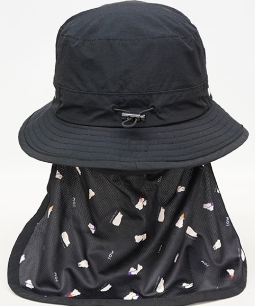 salle de bal（サルデバル）の「POLAR BEAR BANK / ポーラーベアバンク ナイロンベアタレ付きアドベンチャーハット  PBB 033 MMI（ハット・レディース・ベージュ/ブラック/グレー/ブラック系その他・FREE）」の2枚目の写真