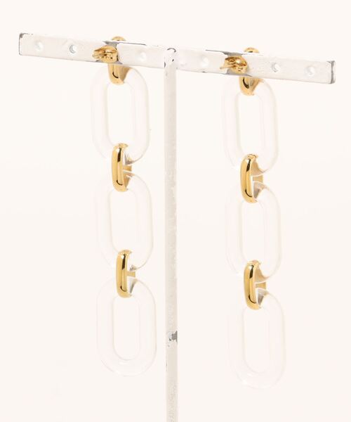 TUWAKRIM（トゥワクリム）の「【TUWAKRIM】クリアチェーンロングピアス（ピアス（両耳用）・レディース・クリア・MEDIUM）」の5枚目の写真