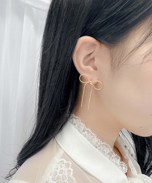couture BY ROJITA(クチュールバイロジータ)の「リボンピアス(ピアス(両耳用)・レディース・シルバー/ゴールド・FREE)」の15枚目の写真