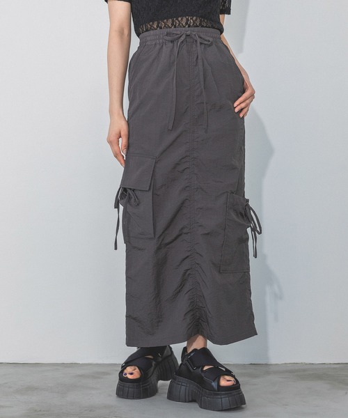 PAGEBOY（ページボーイ）の「マルチポケットナロースカート（スカート・レディース・チャコールグレー/ブラック・FREE）」の7枚目の写真