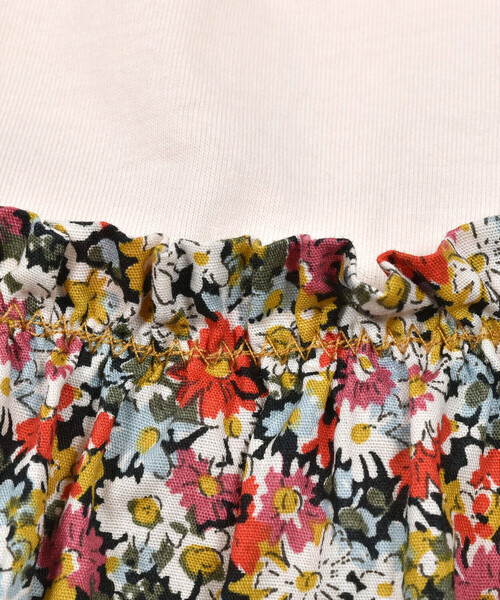 Noeil aime BeBe(ノイユエイムベベ)の「パフスリープ花柄切り替えワンピース(80~130cm)(ワンピース・キッズ・ブルー系その他/レッド系その他・120cm/130cm/80cm/90cm/110cm/100cm)」の16枚目の写真