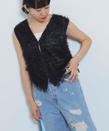 Ray BEAMS | Ray BEAMS / フリンジ 2Way ノースリーブ トップス(シャツ/ブラウス)