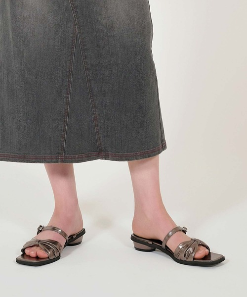 TINA：JOJUN（ティーナジョジュン）の「レースアップ サンダル TINA：JOJUN（サンダル・レディース・ゴールド系その他/ブラック・L/M/S）」の5枚目の写真